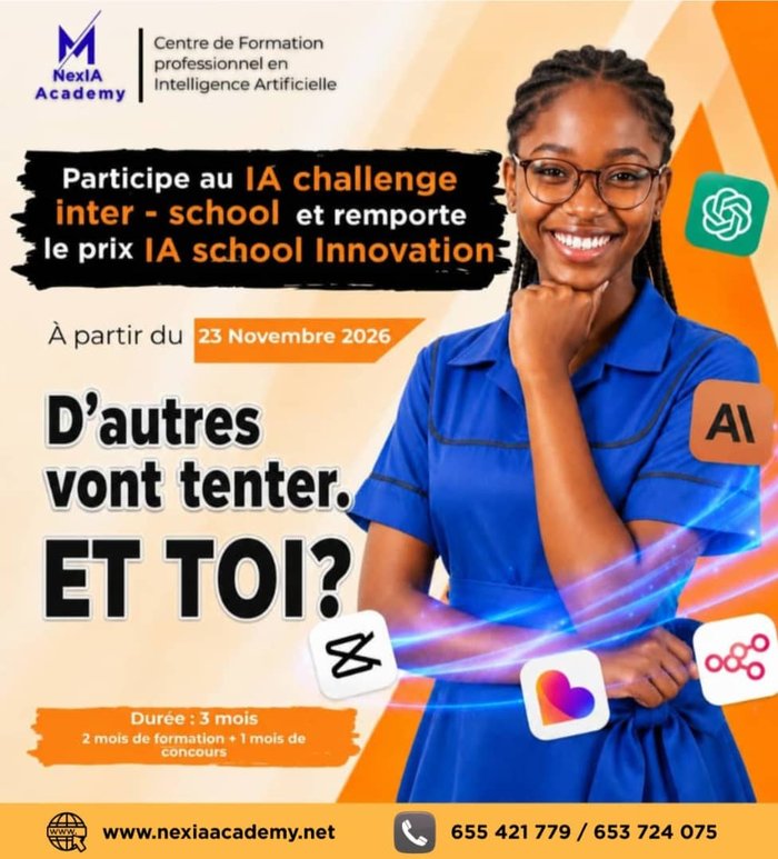 Affiche IA Challenge Inter-School — Participe et remporte le prix IA School Innovation
